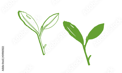 Creative icon leaf. Art nature symbol. Vector illustration.