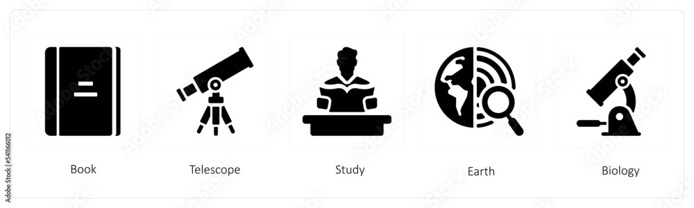 Obraz premium book, telescope and study