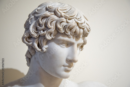 antique sculpture head isolated close up photo