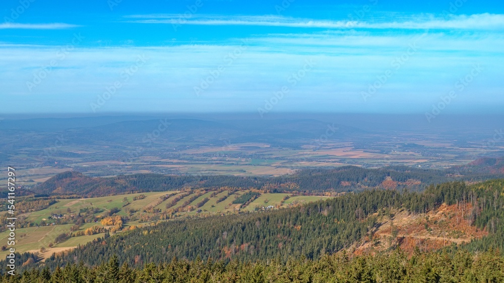 autumn nature in a czech countryside landscape and forest