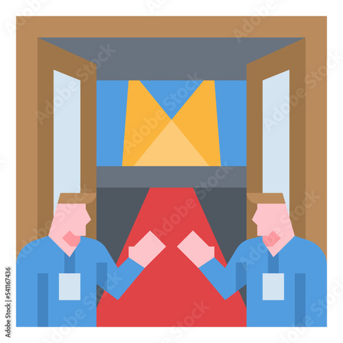 the staff flat icon