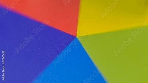 Print machine color palette top view close-up. Liquid level sensors.