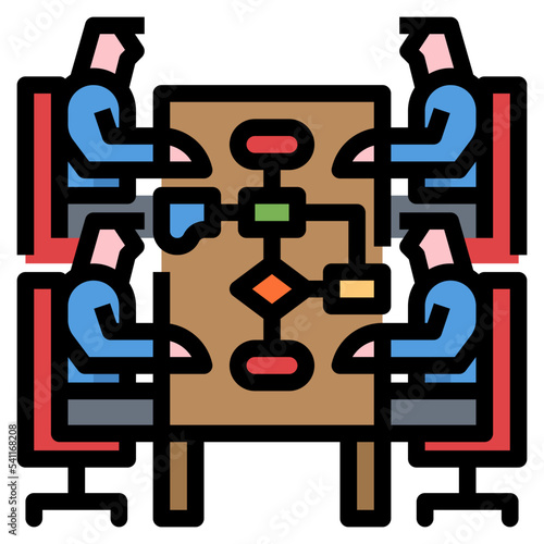 presentation filled color line