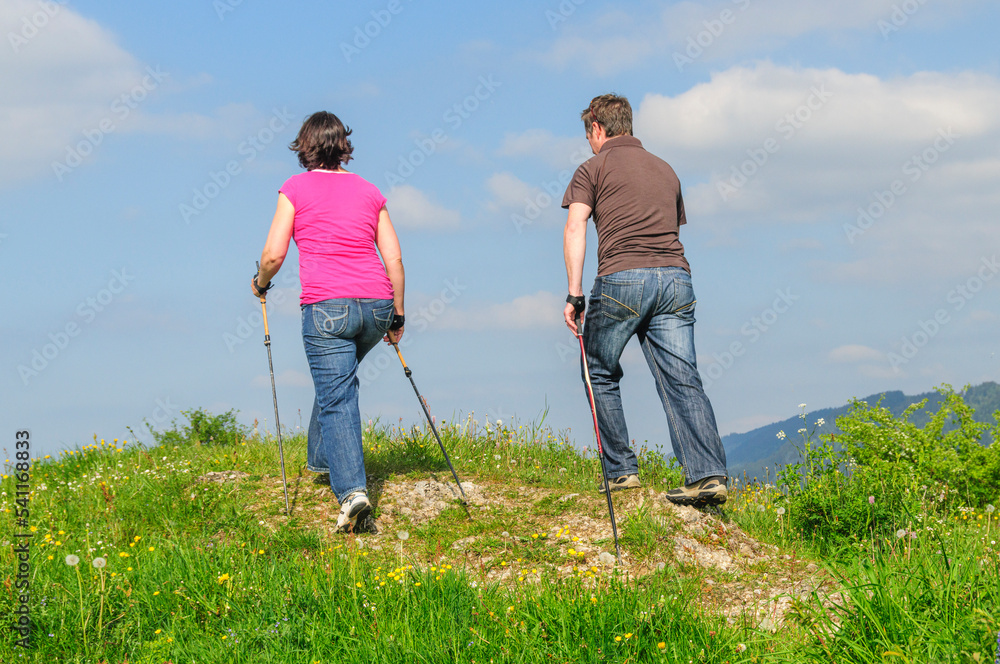 Gemeinsam aktiv beim Nordic Walking