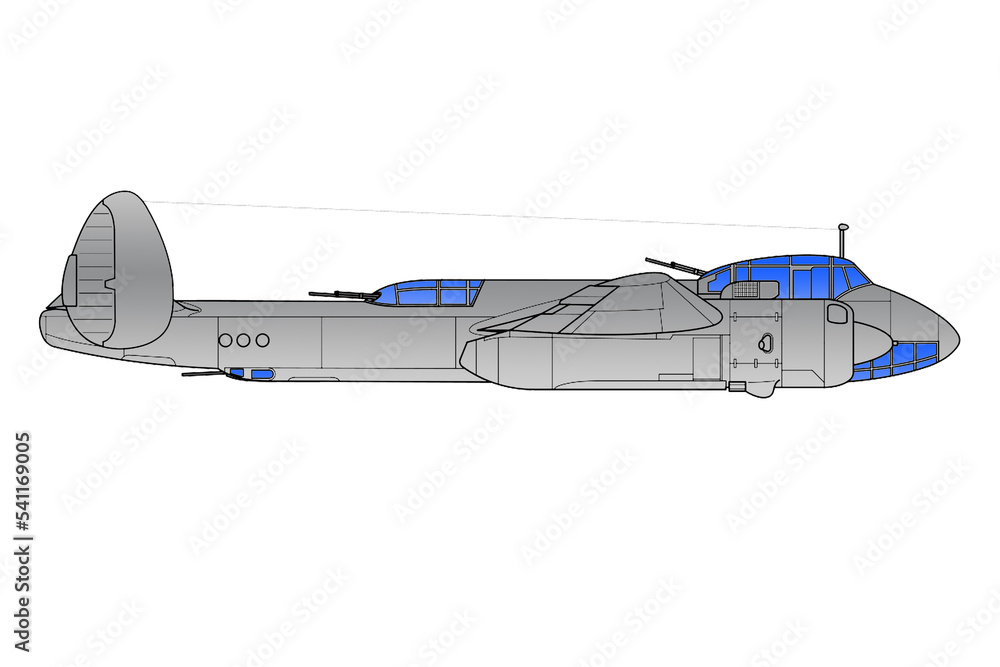 Fototapeta premium Avión de bombardeo medio TU-2