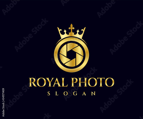 Royal Photography Logo. Professional Studio Logo. Camera Logo