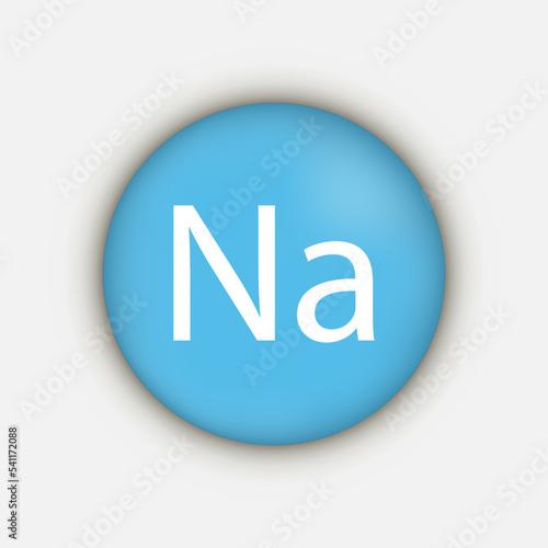 Sodium Na mineral vitamin supplement icon. Vector illustration.