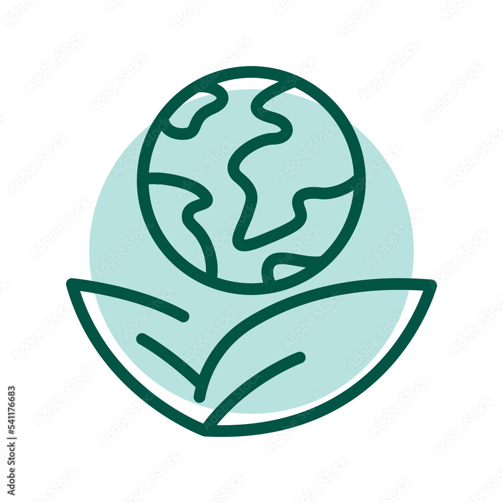 Eco earth olor line icon. Pictogram for web page Eco earth olor line icon. Pictogram for web page