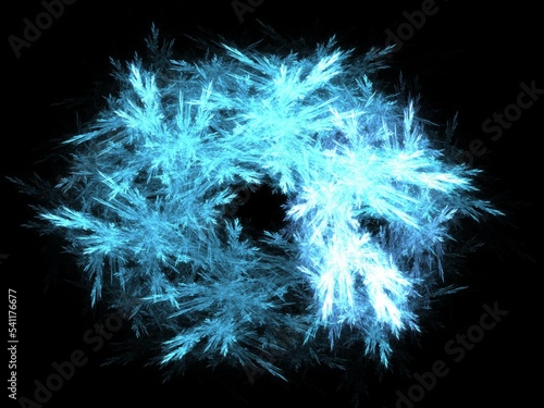 christmas snowflake background blue art design graphic illustration fractal 