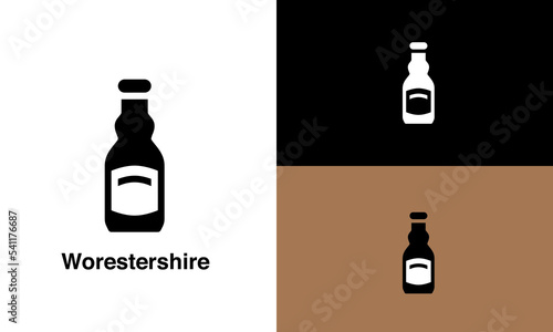 Worcestershire sauce vector icon white background