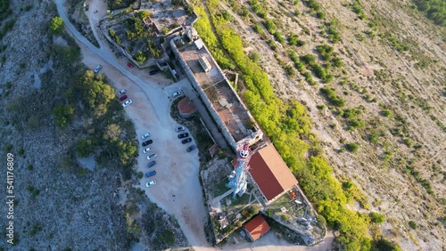 Dubrava Observation Point, Homeland War Museum, Sad , Dubrovnik Croatian drone aerial view photo