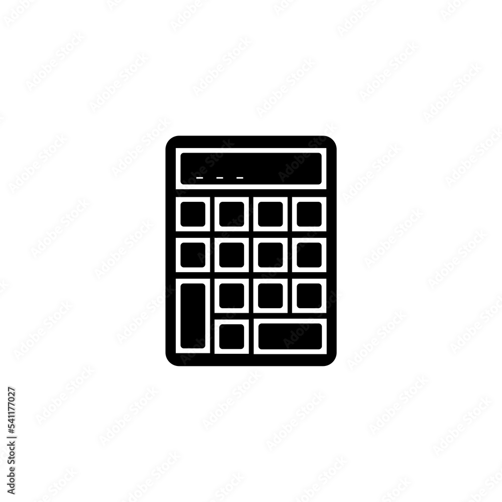 Calculator vector icon. Calculator glyph icon. Symbol, logo illustration