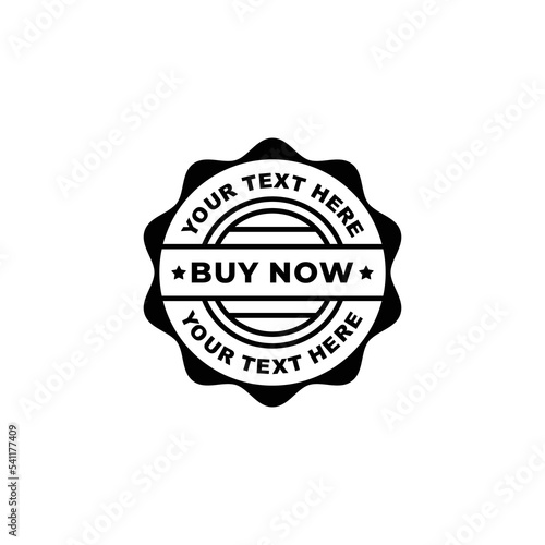 Buy now stamp icon vector