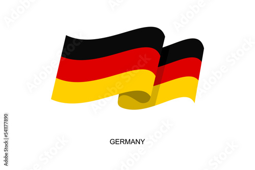 Germany flag vector. Flag of Germany on white background. Vector illustration eps10
