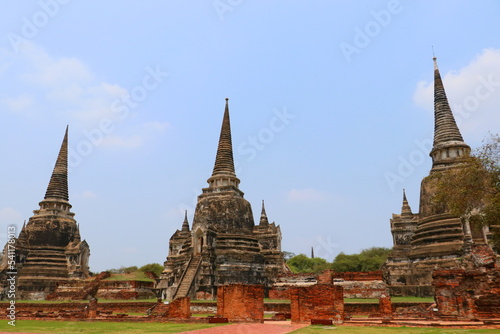 Chedi (pagoda) of Wat Phra Sri Sanphet - Historical parks of Thailand in Ayutthaya province