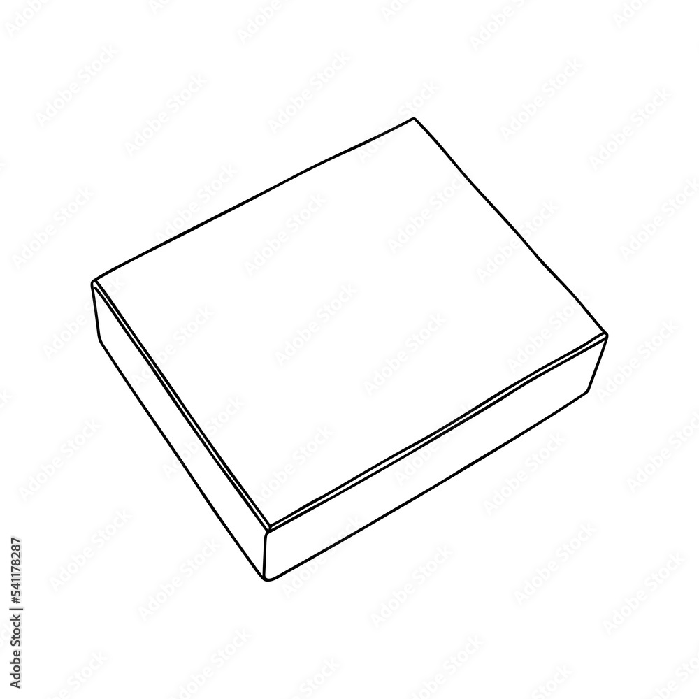 Paper box mockup. Vector illustration. Empty cardboard container template. Paper box mockup. Vector illustration. Empty cardboard container template.