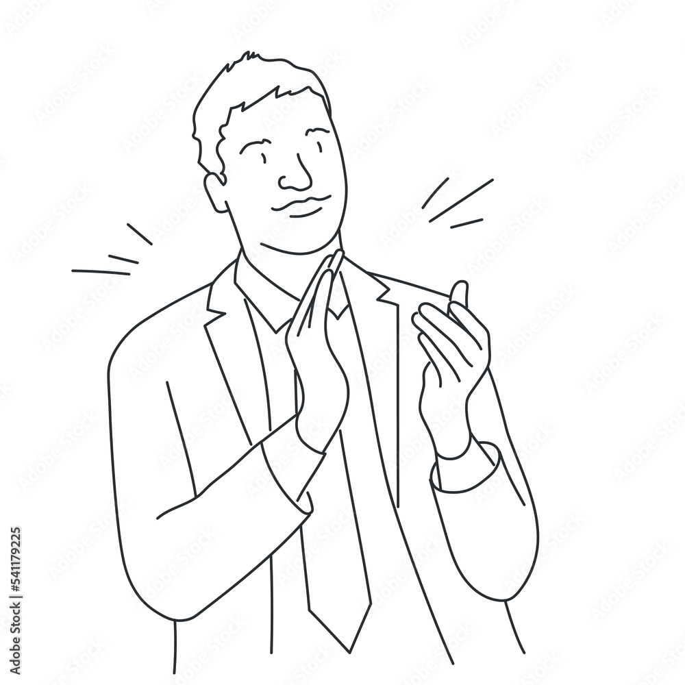 Businessman applaud to congratulate success job. Businessman applaud to congratulate success job.