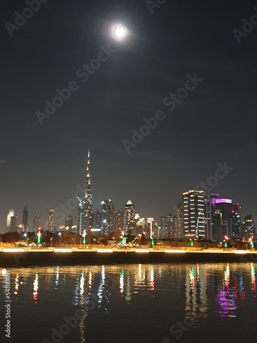Night time of Dubai downtown © Yu
