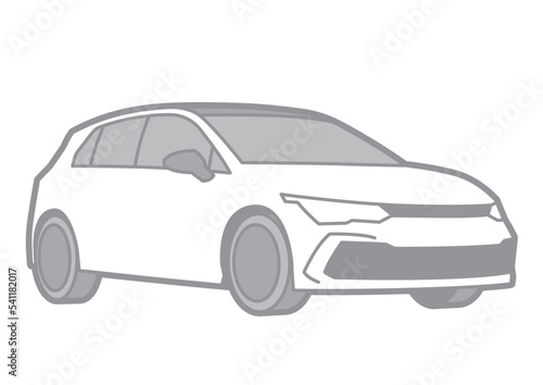GERMANY HATCHBACK - VECTOR ILLUSTRATOR ON WHITE BACKGROUND - SPORTCAR_T106 : 541182017