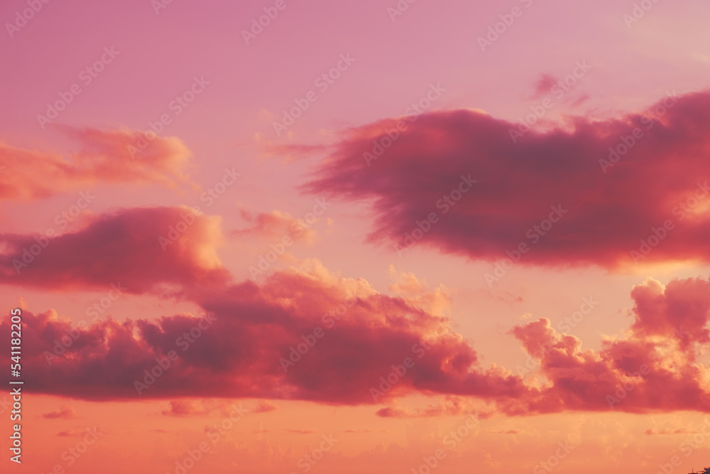 sunset sky with pink clouds