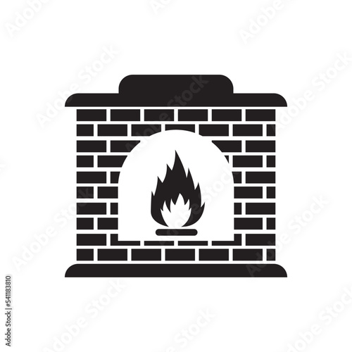 fire furnace icon logo vector design