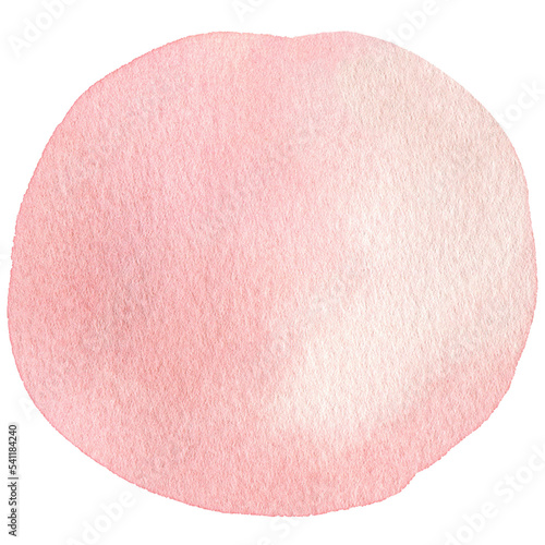 Round pink watercolor stain
