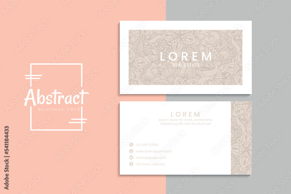 Vector abstract creative business cards (set template)