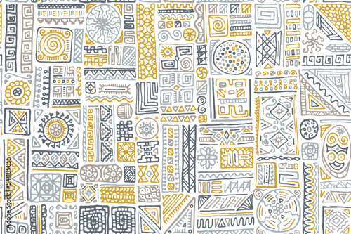 Traditional african vector seamless pattern design