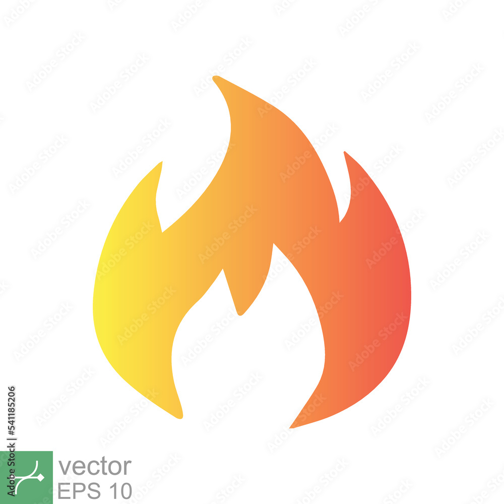 Fire flame icon. Simple flat style. Blaze, light, red, orange, yellow, energy, bonfire, ignite concept. Vector illustration isolated on white background. EPS 10. Fire flame icon. Simple flat style. Blaze, light, red, orange, yellow, energy, bonfire, ignite concept. Vector illustration isolated on white background. EPS 10.
