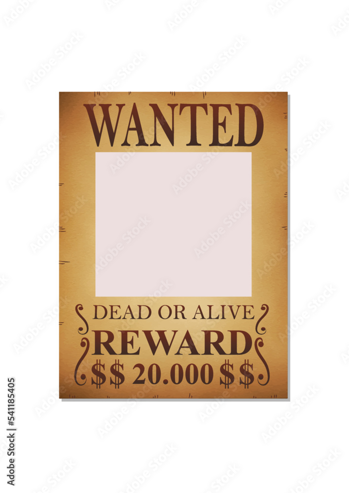 Vintage wanted poster template. Mockup poster