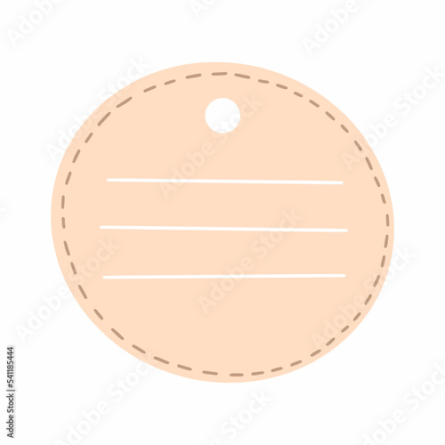 Tag in style of hand made. Space for text.