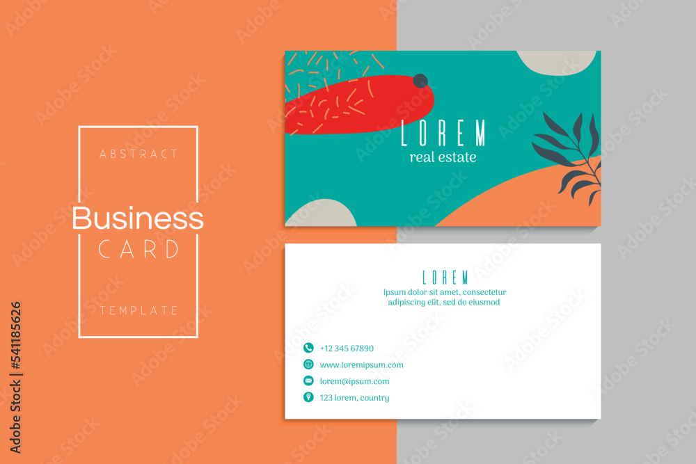 Fototapeta premium Vector abstract creative business cards (set template)