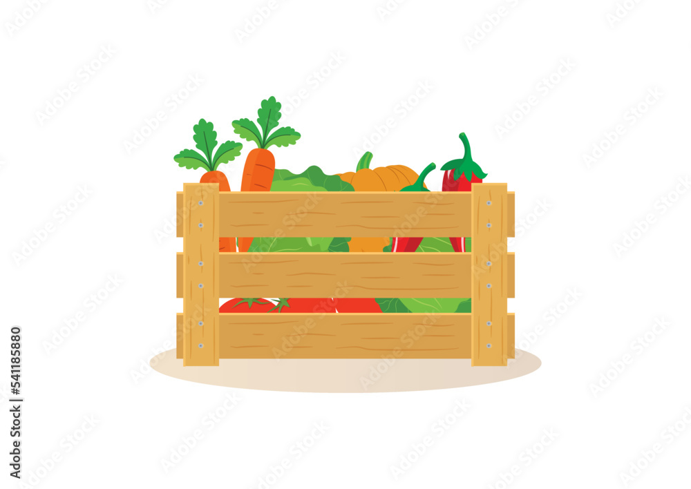 Wooden Crate Full Of Vegetables Clipart Wooden Crate Full Of Vegetables Clipart