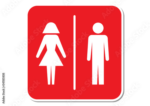 WC sign, separated toilet icon. Man and woman icon. Girl and boy WC pictogram for bathroom