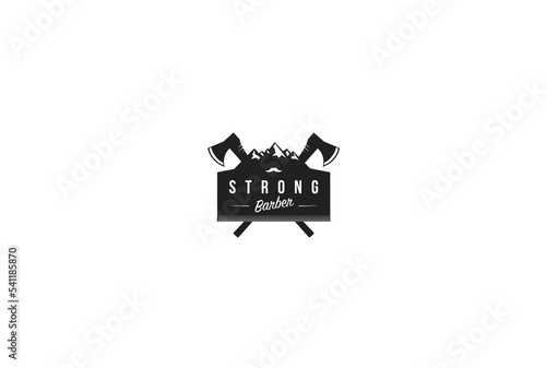 Strong barber logo