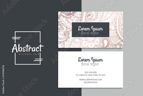 Vector abstract creative business cards (set template)