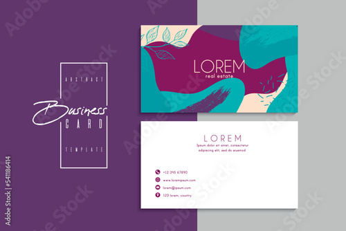 Vector abstract creative business cards (set template)