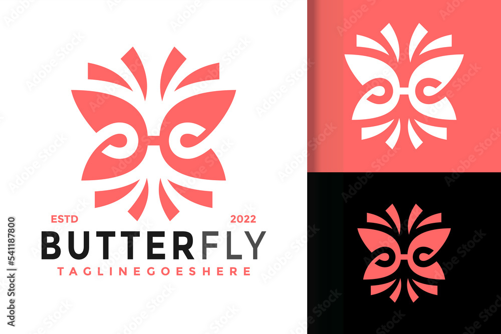 H Letter Butterfly Logo Design, brand identity logos vector, modern logo, Logo Designs Vector Illustration Template