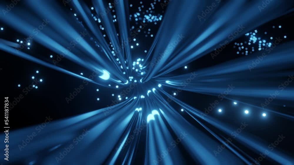 Fiber optic internet wire fly throught