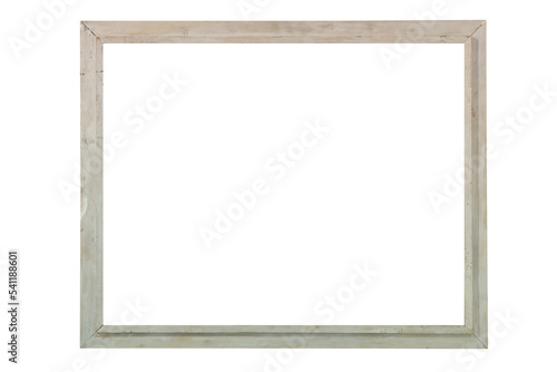 Empty wood frame picture in PNG isolated on transparent background