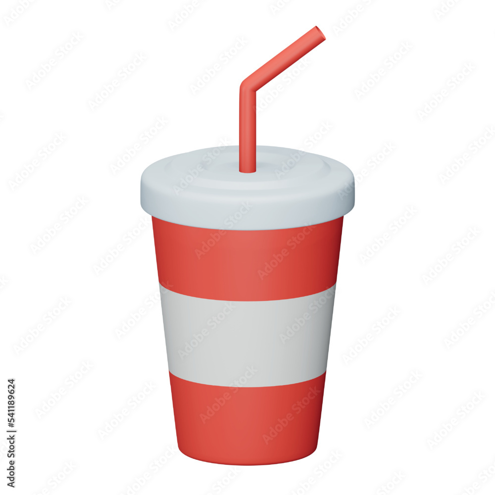 Soft drink disposable 3d rendering isometric icon. Soft drink disposable 3d rendering isometric icon.