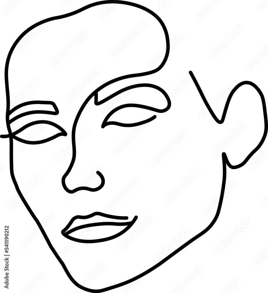 one line portrait of a woman. vector minimalistic illustration one line portrait of a woman. vector minimalistic illustration