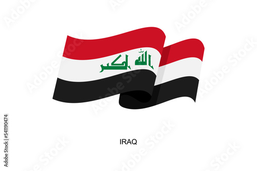 Iraq flag vector. Flag of Iraq on white background. Vector illustration eps10