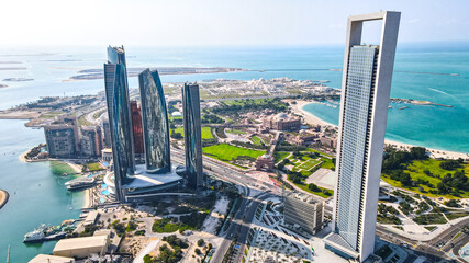 Fotobehang Abu Dhabi Abu Dhabi vanuit hoogte gezien  © abdulla