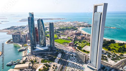 High view of Abu Dhabi city  photo