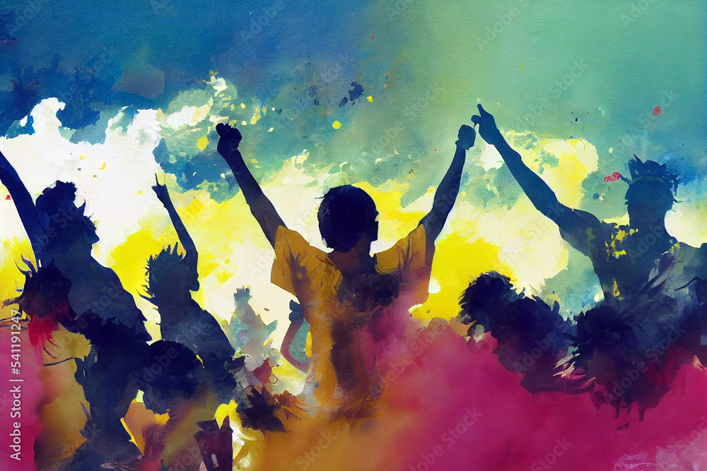 Soccer fans. Football hooligans. Football fans celebrating team victory