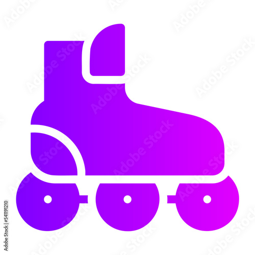 roller skates gradient icon