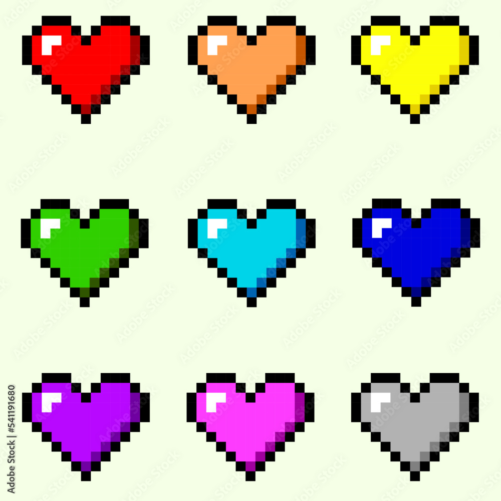 Fototapeta premium pixel heart art