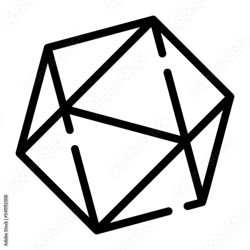 dice line icon