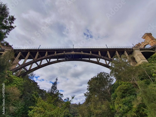 Low angle shot of the Long Gully Bridge in Cammeray, Australia photo